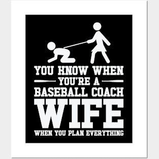 Baseball Coach Wife Professional Mom Instructor Posters and Art